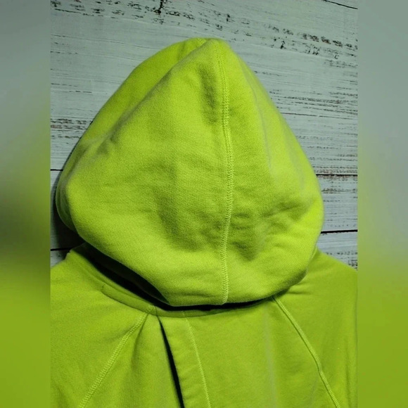 Athleta Moonrise Lime Green Open Black Athletic Hoodie Neon size Small - Picture 4 of 10